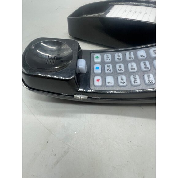 att&t 210 telephone landline black retro push button includes cords READ used sc - Picture 5 of 8